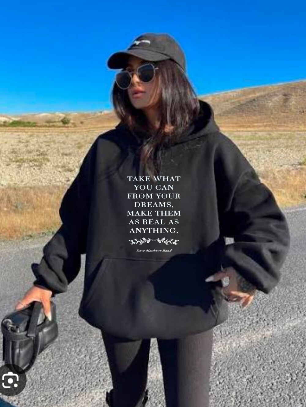 DMB LYRICS BLACK HOODIE SWEATSHIRT